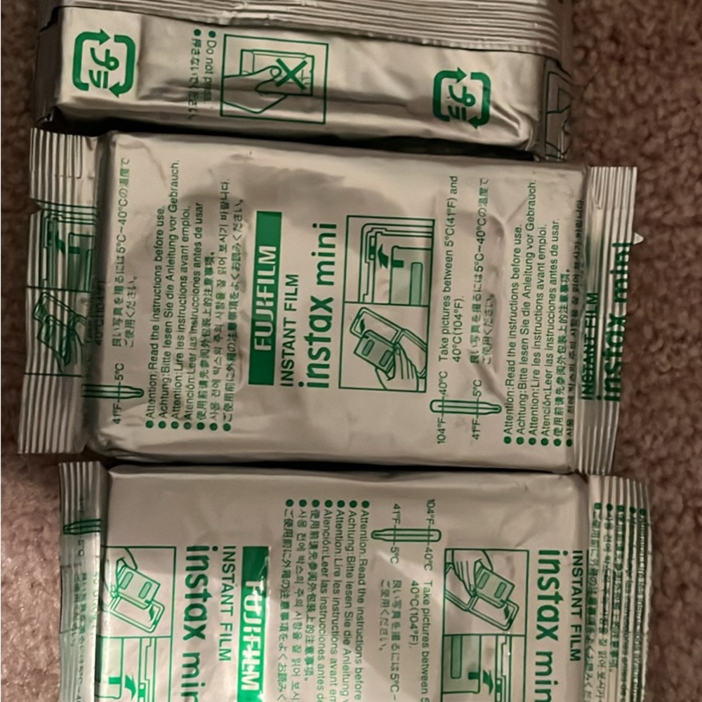Fujifilm Instax Mini Film Packs - Green and Silver